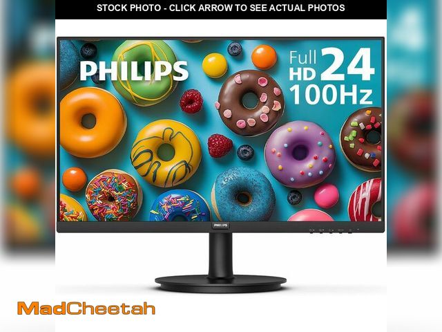 Lot 74-14317943 - Philips 24 inch 100Hz Computer Monitor, Frameless Full HD (1920 x 1080), VESA, HDMI x1, VGA Port x1,...
