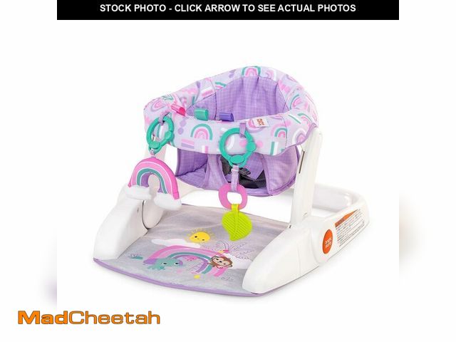 Lot 74-12759947 - Bright Starts Learn-to-Sit 2-Position Baby Floor Seat with Toys, Unisex, 4-12 Months, Purple Paradis...