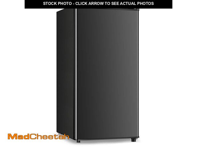 Lot 74-14193121 - HAILANG 16 in. 3.1 cu.ft. Mini Refrigerator in Black with Freezer, 5 Settings Temperature Adjustable...