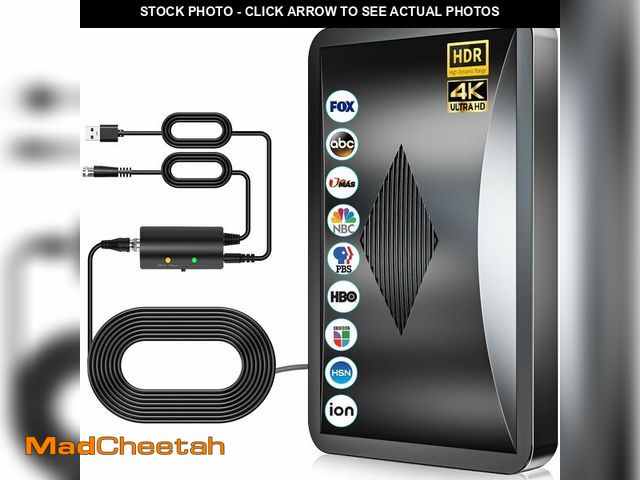 Lot 74-12968279 - 2025 Upgraded Indoor TV Antenna, 2800+ Miles Range Digital Antenna for Smart TV Indoor/Outdoor for L...