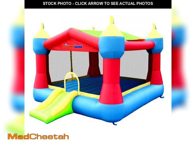 Lot 74-12161912 - Bounceland Inflatable Party Castle Bounce House Bouncer, 16 ft L x 13 ft W x 10.3 ft H, Basketball H...