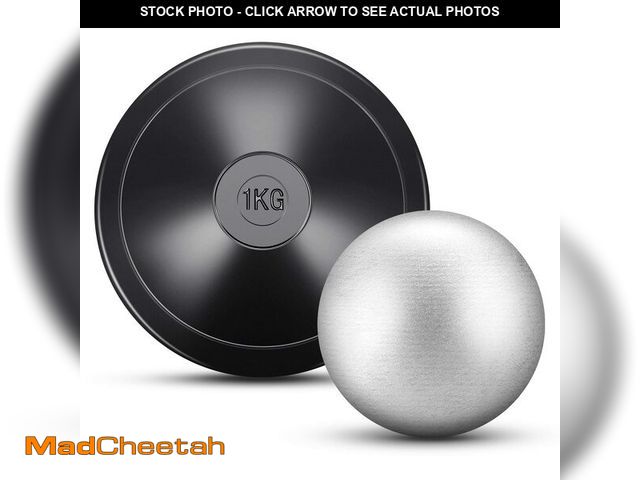 Lot 74-14296147 - Deekin 2 Pcs Shot Put Rubber Discus Black Ball for School Track and Field Discuses for Outdoor Pract...