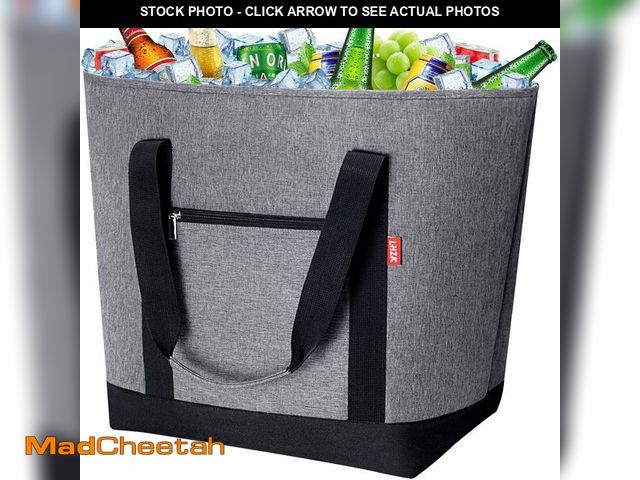 Lot 74-14336467 - LHZK Jumbo Cooler Bag, Collapsible Leakproof Insulated Bag with Zipper &amp; Handles, Soft Insulated...