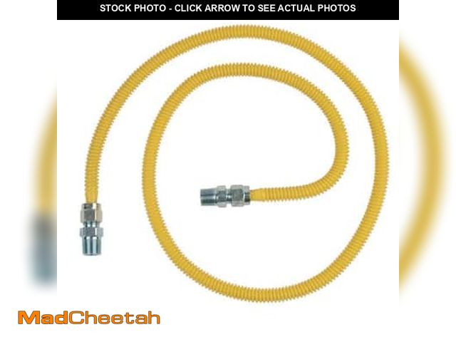 Lot 74-12555055 - ProCoat 1/2 in. MIP x 1/2 in. MIP x 1/2 in. O.D. Stainless Steel Gas Connector - UNUSED