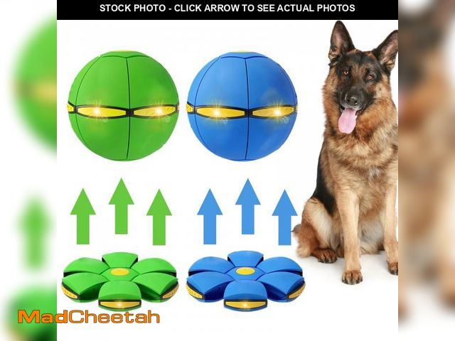 Lot 74-11546837 - BADWALT 2PCS Dog Flying Disc Toy, Pet Toy Flying Saucer Ball with 3 Light for Dogs, Dog Toy Outdoor ...