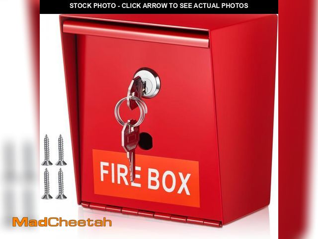 Lot 74-12310435 - MorningRo 1 Pcs Fire Box Fire Department Lock for Keys Weather Resistant Emergency Box with Keys for...