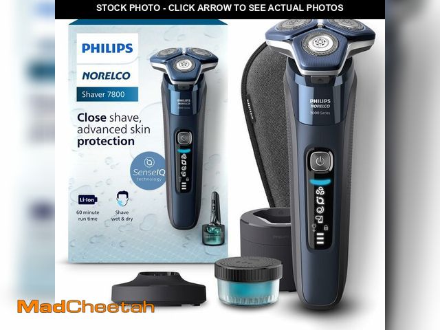 Lot 74-14430475 - Philips Norelco Shaver 7800, Rechargeable Wet &amp; Dry Electric Shaver with SenseIQ Technology, Qui...