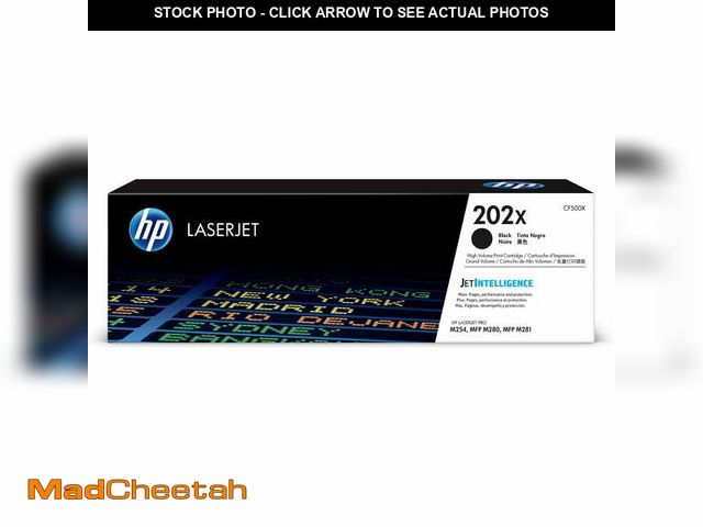 Lot 74-12857634 - HP 202X High Yield Black Original LaserJet Toner Cartridge, ~3,200 pages, CF500X - UNUSED