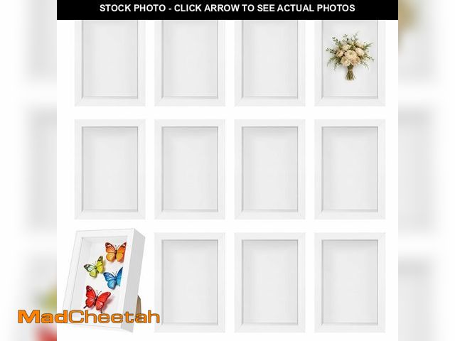 Lot 74-14152775 - SHENLIU 12 Pack 4 x 6 Inches Shadow Box Frame, Small Wood Frame Memory Display Cases,1.2in Depth Pic...