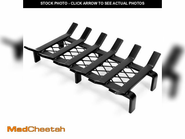 Lot 74-12609105 - WILLOW WEAVE 17" Fireplace Grate with Ember Retainer, Wood Stove Grate Rack, Heavy Duty Solid Steel ...