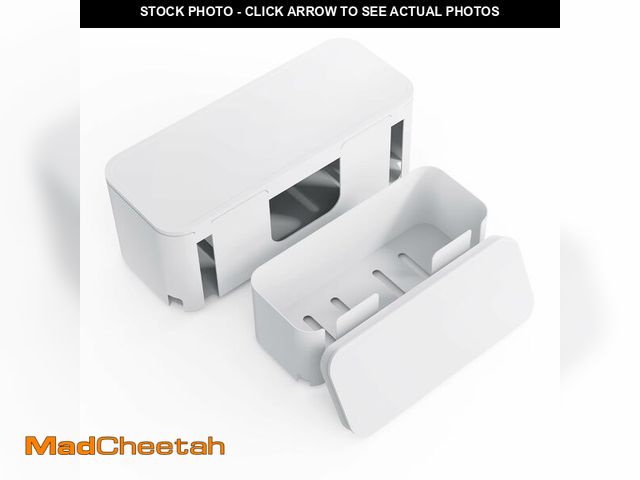 Lot 74-14379341 - Cord Organizer Box, Cable Hider for Power Strips, Surge Protector, Extension Cord and Wire Managemen...
