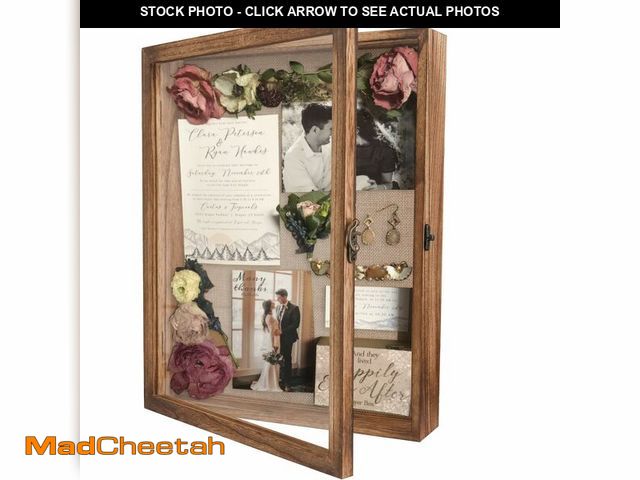 Lot 74-14209213 - GraduatePro Shadow Box Frame 11x14 Display Case with Linen Back, Real Glass Window Door with Hinge, ...