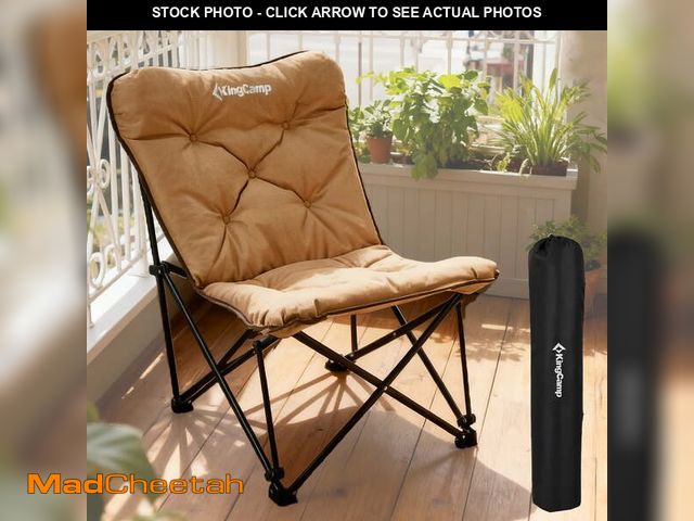 Lot 74-13061563 - KingCamp Comfy Folding Chairs Oversized Butterfly Chair with Thick Padded Seats for Indoor &amp; Out...