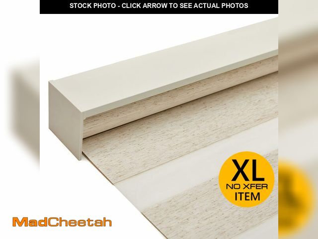 Lot 74-12898934 - Joydeco Linen Zebra Blinds for Windows, Cordless Privacy Light Filtering Dual Layer Window Shades, F...