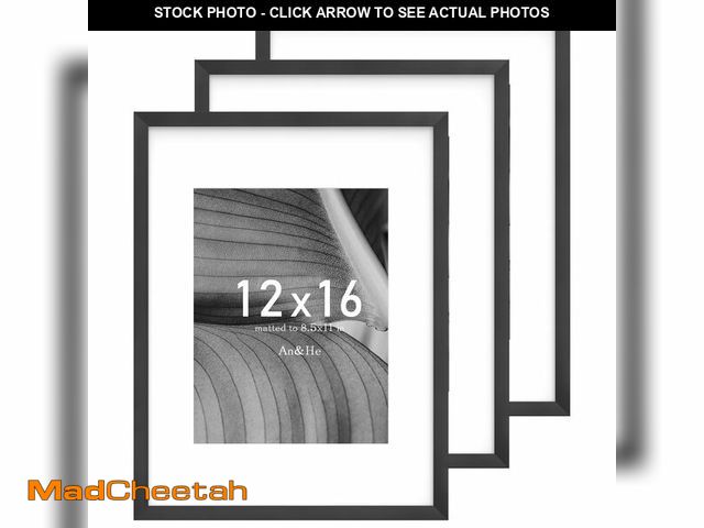 Lot 74-14044951 - An&amp;He 12x16 Picture Frame, Black Photo Frame for Tabletop and Wall Display, Minimalist Design, S...