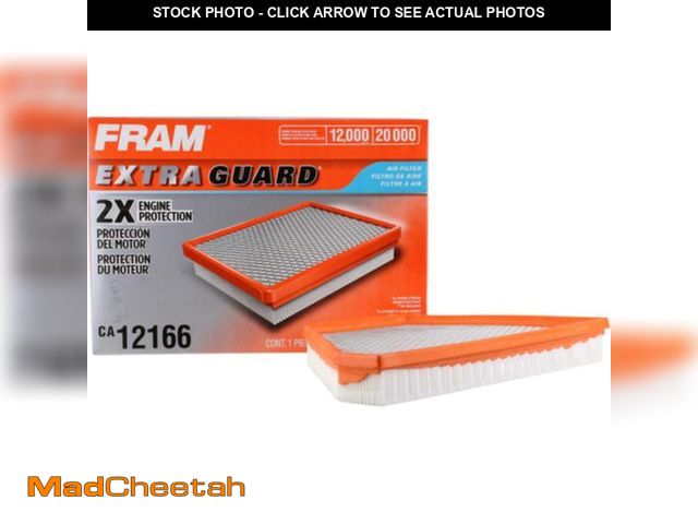 Lot 74-12215841 - FRAM Extra Guard CA12166 Replacement Engine Air Filter for Select Cadillac, Chevrolet and GMC Models...