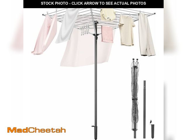 Lot 74-12632769 - APEXCHASER Clothes Drying Rack, Outdoor Umbrella Drying Rack, Rotary Metal Drying Rack Clothing Fold...