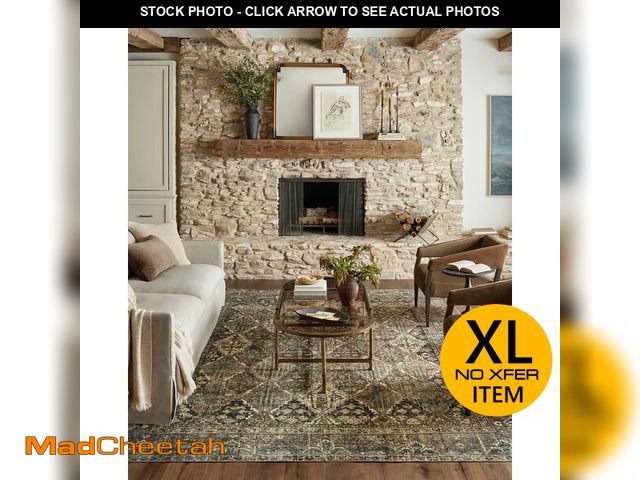 Lot 74-12895204 - Loloi Magnolia Home by Joanna Gaines Banks Collection BAN-05 Spice/Blue 7'-6" x 9'-6", .13" Pile Hei...