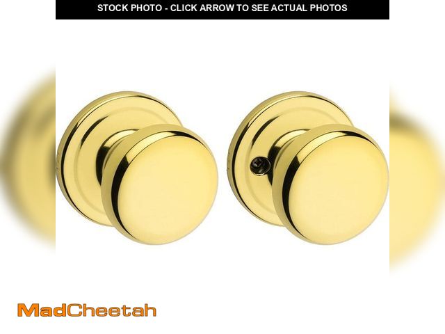 Lot 74-14354799 - Kwikset Juno Polished Brass Passage Hall/Closet Door Knob with Microban Antimicrobial Technology - U...