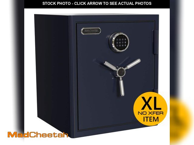 Lot 74-13605639 - SANCTUARY Sanctuary Platinum 3.32 cu. ft. Fireproof and Waterproof Home and Office Safe, Navy Blue -...