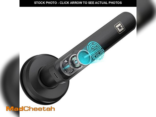 Lot 74-12804787 - WRIGHTMASTER 6.03 in Matte Black Fingerprint Biometric Smart Door Handle - UNUSED