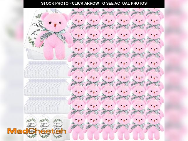 Lot 74-12315148 - Wettarn 50 Sets Small Tiny Plush Bear Bulk 4.72 Inch Mini Stuffed Animals Small Bear Party Favors wi...