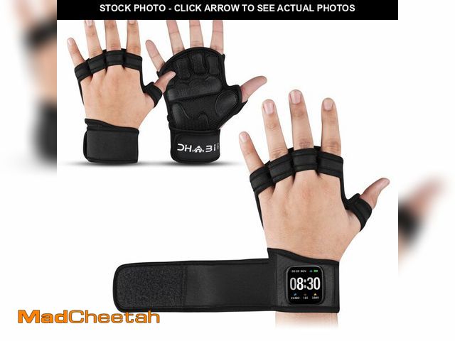 Lot 74-14207892 - Dhabii Workout Gloves for Men &amp; Women, Smartwatch Compatible Ventilated Gym Gloves with Wrist Wr...