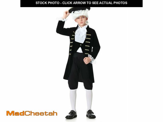 Lot 74-11548277 - Colorful House Washington Costume Boys America 18th Century Colonial American Uniform with Wig for H...