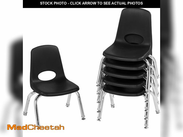 Lot 74-13018063 - FDP 10" School Stack Chair, Stacking Student Seat with Chromed Steel Legs and Nylon Swivel Glides; F...
