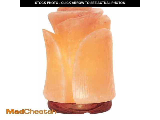 Lot 74-14385339 - Spantik Tulip Shape Himalayan Pink Salt Lamp | Hand-Carved Rock Salt Flower Lamp | Natural Salt Nigh...