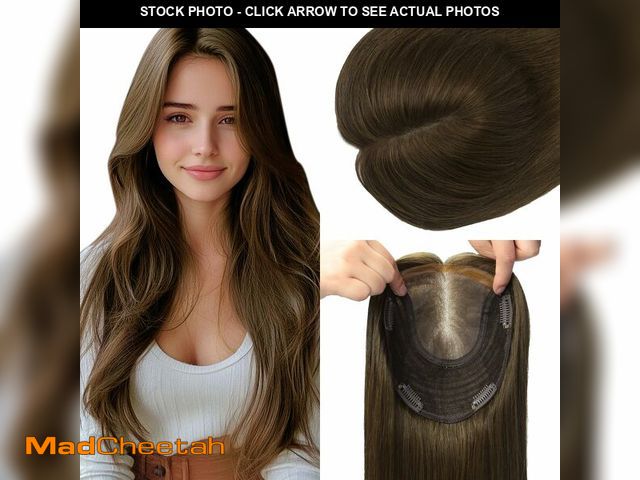 Lot 74-12713813 - kolala HAIR Real Human Hair Toppers for Women 150 Density 6x7inch Hand-Tied 65 grams 14 inch Hair me...