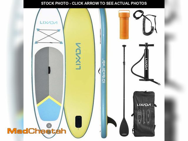 Lot 74-13102404 - Lixada 10' Inflatable Stand Up Paddle Surfboard with Premium SUP Paddle Board Accessories, Blue - US...