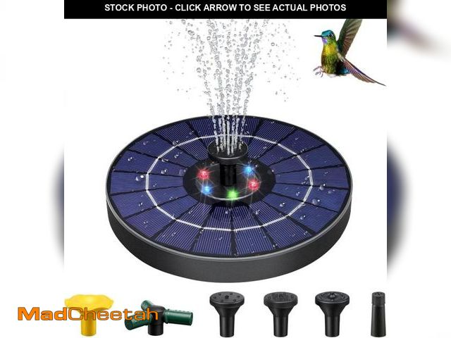 Lot 74-12324187 - *SEE DETAILS* Biukpy Upgraded 4W Solar Fountain Pump with 6-Colored LED Lights, Built-in 1500mAh Bat...
