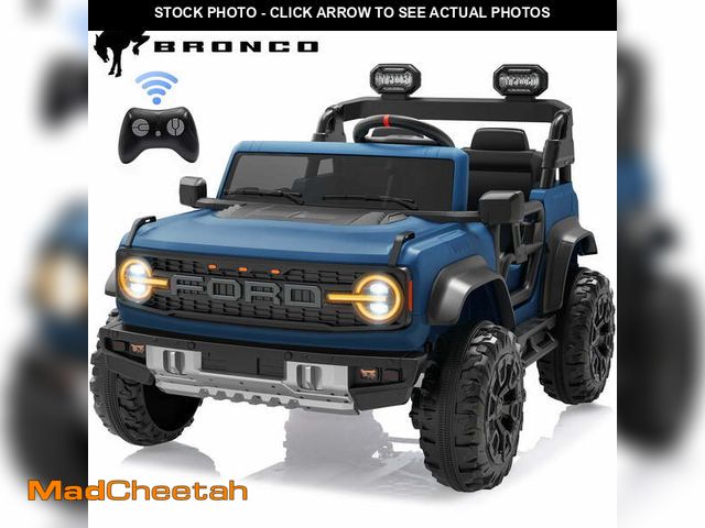 Lot 74-13108743 - 24V 2 Seater Ride on Cars, Licensed Ford Bronco Raptor Powered Ride on Toys Truck with Remote Contro...