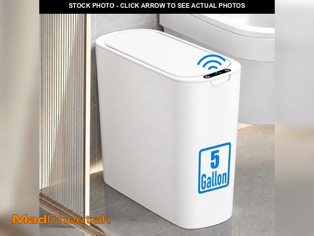 Lot 74-14385889 - TIPGO 5 Gallon Motion Sensor Bathroom Trash Can with Lid, Automatic Garbage Can Touchless, Smart Pla...