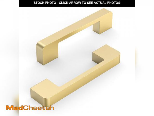 Lot 74-12438206 - KNOKLOCK 10 Pack 3.75 Inch(96mm) Kitchen Cabinet Handles Brushed Gold Cabinet Pulls Kitchen Cabinet ...