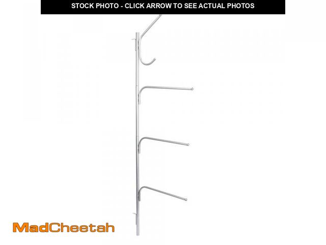 Lot 74-12365215 - HOUSEHOLD ESSENTIALS Hinge-It Clutterbuster 18.98 in. Wall Mounted Steel Family Towel Bar in Silver ...