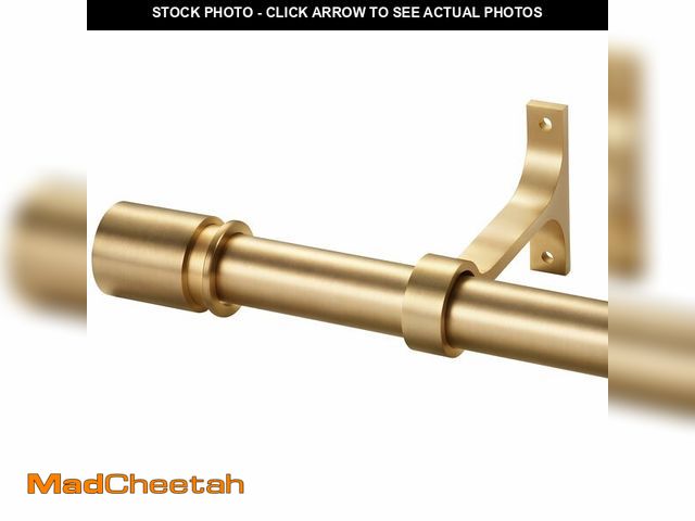 Lot 74-14425121 - Curtain Rods for Windows 12 to 20 Inches - Aluminium Finials and Brackets - 1 Inch Decorative Window...