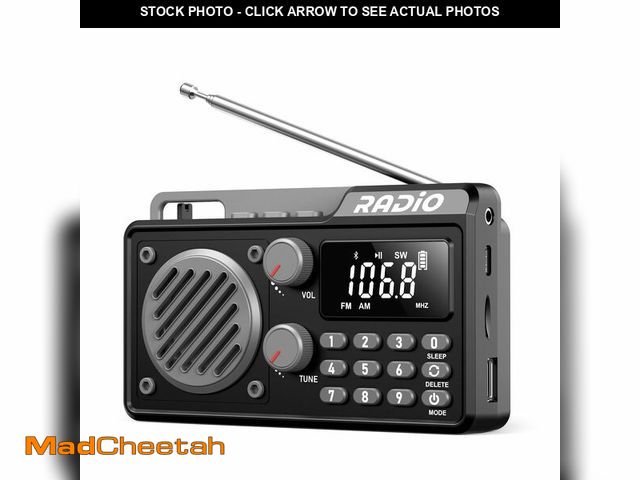 Lot 74-13547319 - Portable Radio AM FM 1500mAh Rechargeable with Best Reception, Transistor shortwave Radio Wireless B...