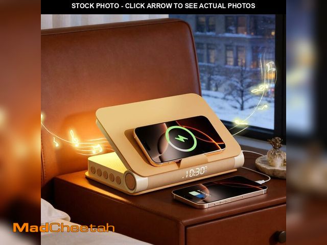 Lot 74-13631559 - Vivilumens Sunrise Alarm Clock with Wireless Charging Station Bluetooth Speaker Loud for Heavy Sleep...