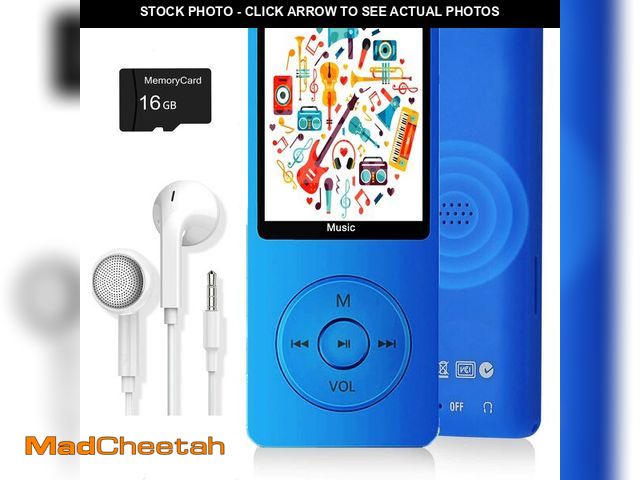 Lot 74-13627987 - MP3 Player, Music Player with 16GB Micro SD Card, Build-in Speaker/Photo/Video Play/FM Radio/Voice R...