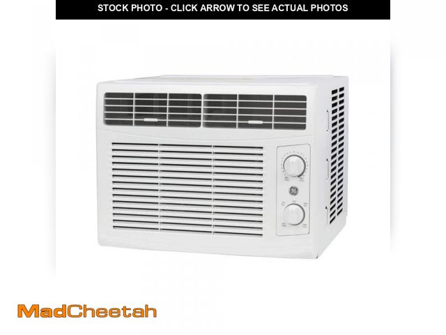 Lot 74-12168256 - GE 5,000 BTU 115-Volt Window Air Conditioner for 150 sq. ft. Rooms in White - USED