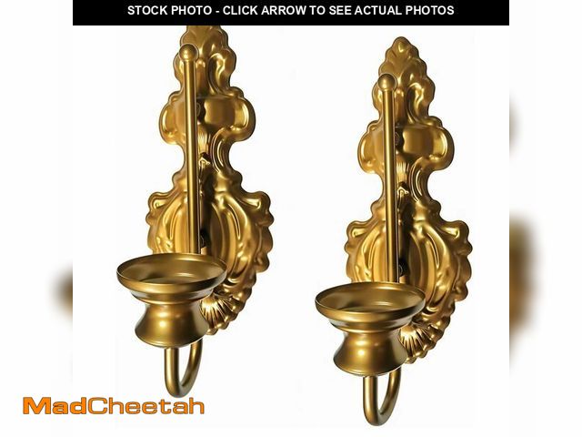 Lot 74-12979567 - Wall Sconce Candle Holder, Metal Wall Mounted Candle Sconces, Iron Pillar Candle Sconce for Room, Ha...