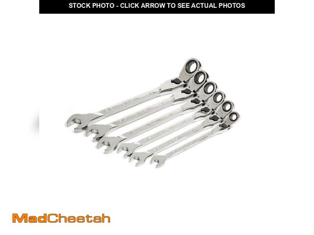 Lot 74-13691767 - Husky 100-Position Chrome Flex Lock Ratcheting SAE Combination Wrench Set (6-Piece) - UNUSED