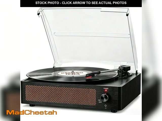 Lot 74-14303610 - Vinyl Record Player with Speakers Vintage Turntable for Vinyls Records Belt-Driven Turn Table Suppor...