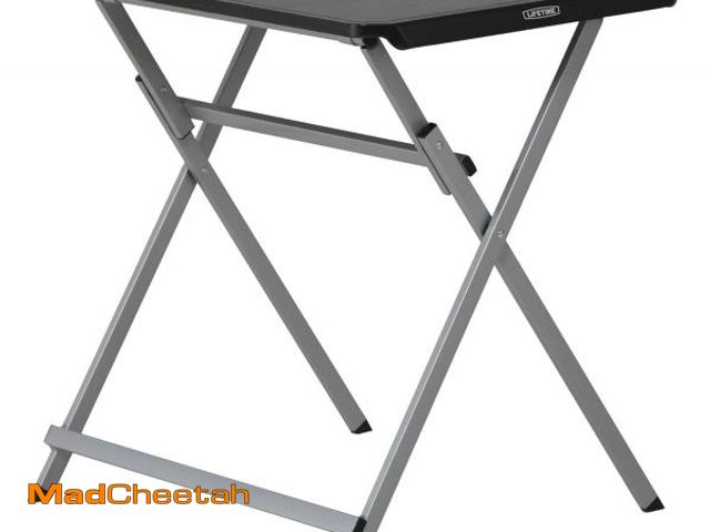 Lot 74-11488521 - Lifetime Small Folding Table, Personal TV Tray - Portable - great for Kids, Camping, Cards, or Lapto...