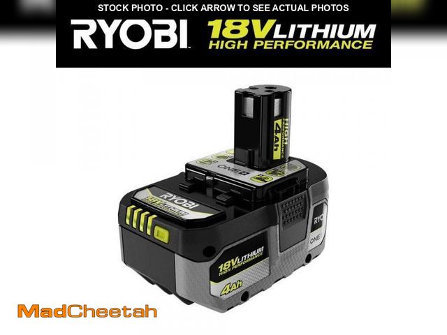 Lot 74-12143163 - RYOBI ONE+ 18V 4.0 Ah Lithium-Ion HIGH PERFORMANCE Battery - UNUSED