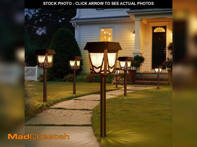 Lot 74-12334144 - ZEBON Solar Pathway Lights Outdoor, 6 Pack IP66 Waterproof Garden Solar Lights, 1500mAh Auto On/Off ...