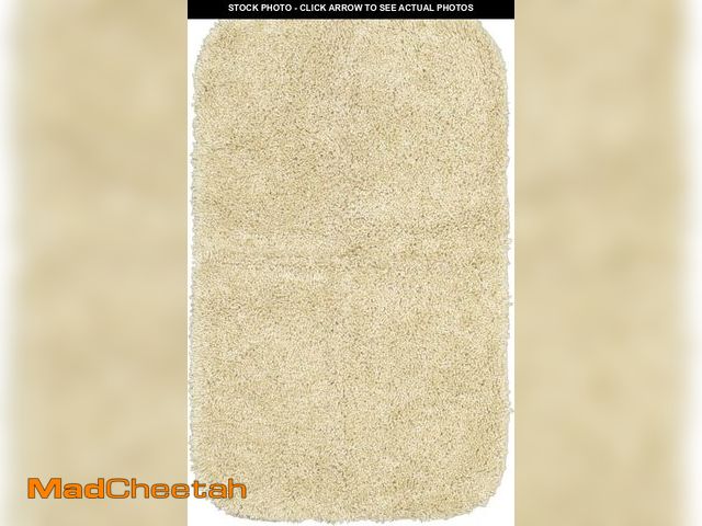 Lot 74-12098224 - Garland Rug Serendipity Beige Linen 24 in. x 40 in. Shaggy Nylon Washable Bathroom Rug Set - Soft, A...