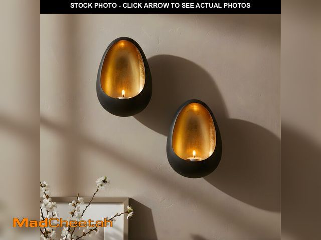 Lot 74-14211722 - NativeSkins Ember Metal Wall Candle Sconce Set of Two Wall Candle Holders - Set of 2 Handcrafted Dec...
